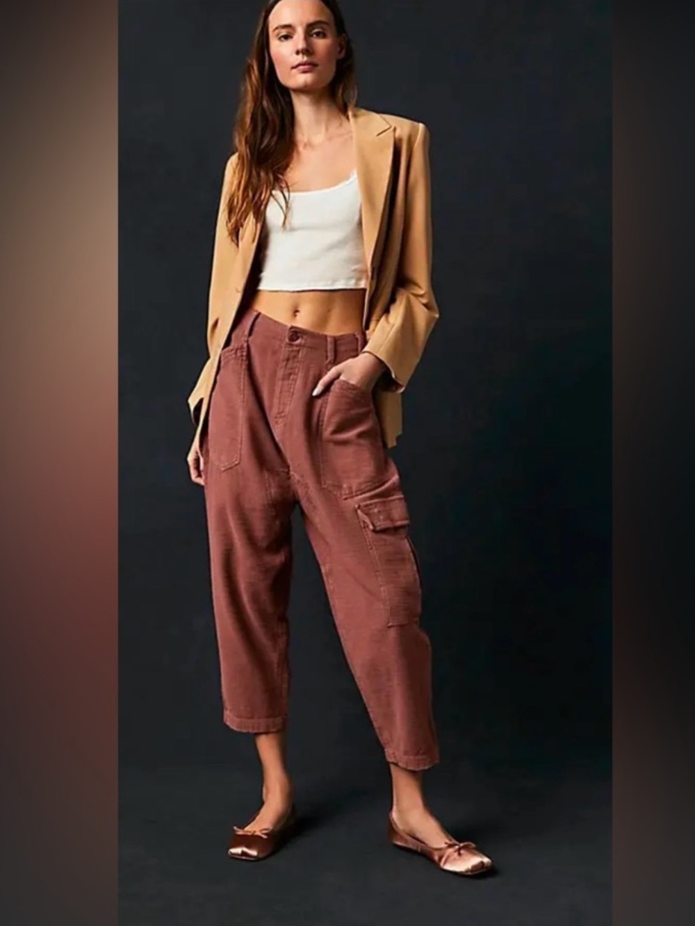 Free People Bay To Breakers pants elderberry tea size large